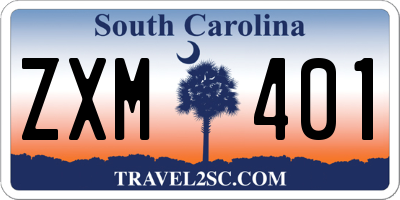 SC license plate ZXM401