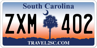 SC license plate ZXM402