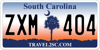 SC license plate ZXM404