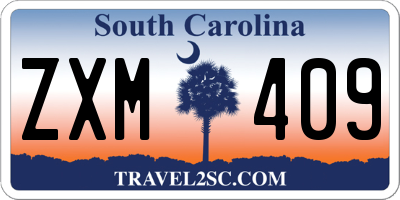 SC license plate ZXM409