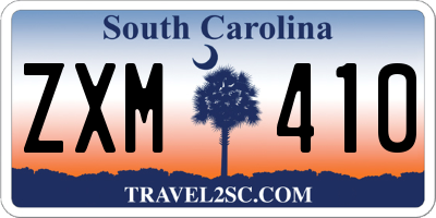 SC license plate ZXM410