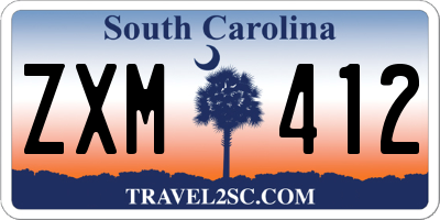 SC license plate ZXM412