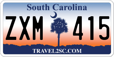 SC license plate ZXM415