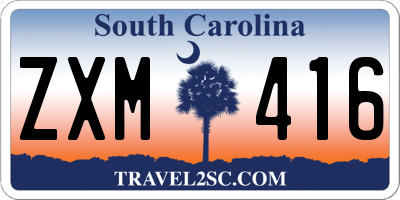 SC license plate ZXM416