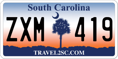 SC license plate ZXM419