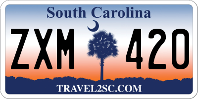 SC license plate ZXM420