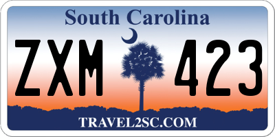 SC license plate ZXM423