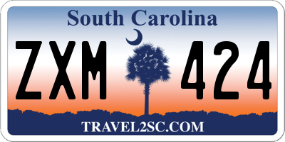 SC license plate ZXM424