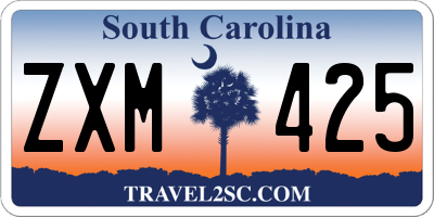 SC license plate ZXM425