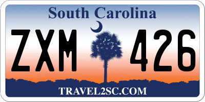 SC license plate ZXM426