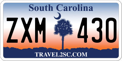SC license plate ZXM430