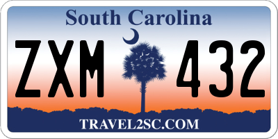 SC license plate ZXM432
