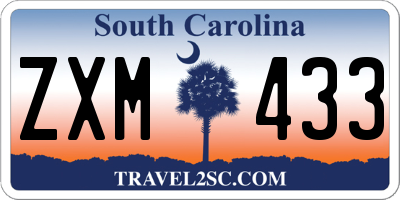 SC license plate ZXM433