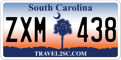 SC license plate ZXM438
