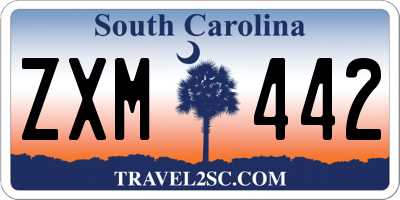 SC license plate ZXM442