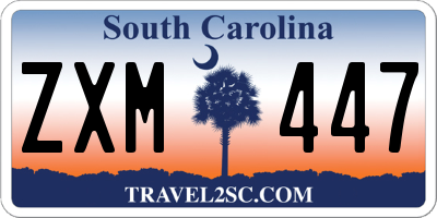 SC license plate ZXM447