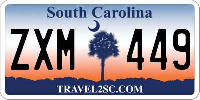 SC license plate ZXM449