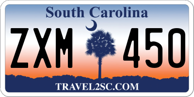 SC license plate ZXM450