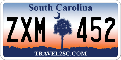 SC license plate ZXM452