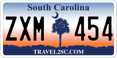 SC license plate ZXM454