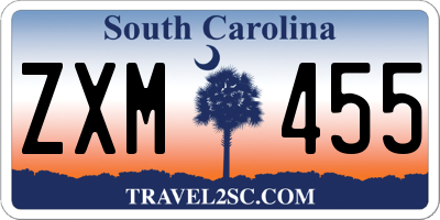 SC license plate ZXM455