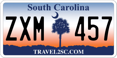 SC license plate ZXM457