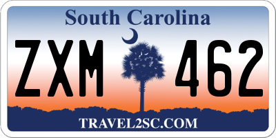 SC license plate ZXM462