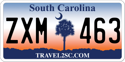 SC license plate ZXM463