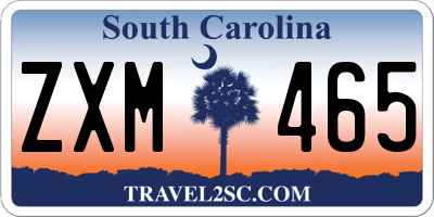 SC license plate ZXM465