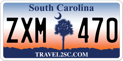 SC license plate ZXM470