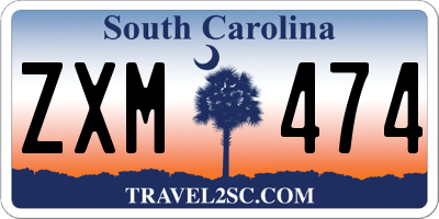 SC license plate ZXM474