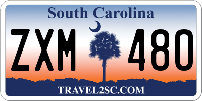 SC license plate ZXM480