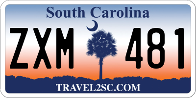 SC license plate ZXM481