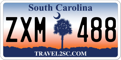 SC license plate ZXM488