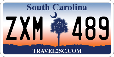 SC license plate ZXM489
