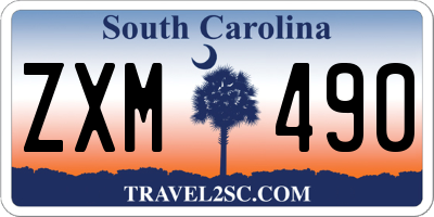 SC license plate ZXM490