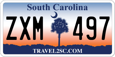 SC license plate ZXM497