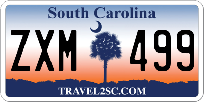 SC license plate ZXM499