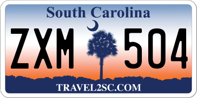 SC license plate ZXM504