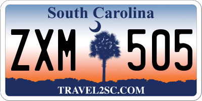SC license plate ZXM505
