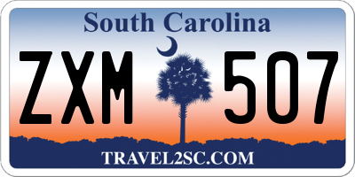 SC license plate ZXM507