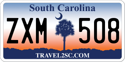 SC license plate ZXM508