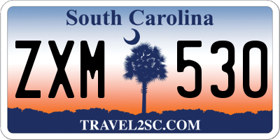 SC license plate ZXM530