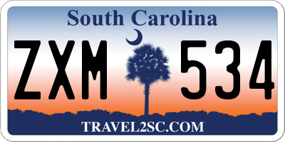 SC license plate ZXM534