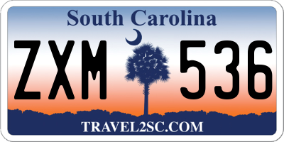 SC license plate ZXM536