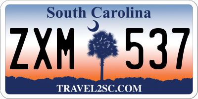 SC license plate ZXM537