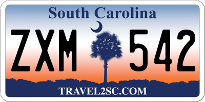 SC license plate ZXM542