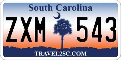 SC license plate ZXM543