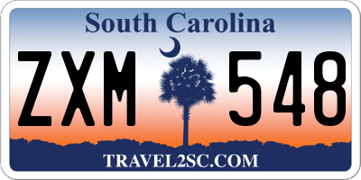 SC license plate ZXM548