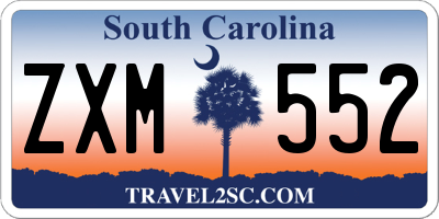 SC license plate ZXM552